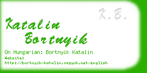 katalin bortnyik business card